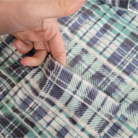 Agnes & Dora SUPER SOFT Essential Cardigan Teal Plaid Pockets - Picture 3 of 5